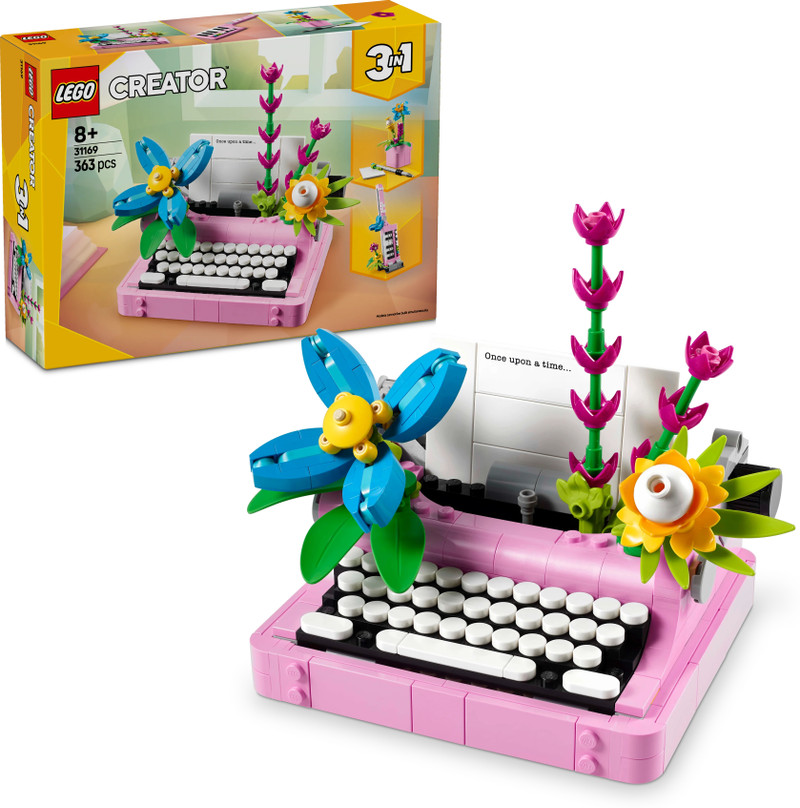 LEGO Creator 3in1 Typewriter with Flowers Toy Playset 31169 (363 Blocks)
