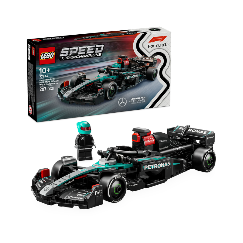 LEGO Speed Champions Mercedes-AMG F1 W15 Race Car Toy Vehicle 77244 (267 Blocks) Multicolor