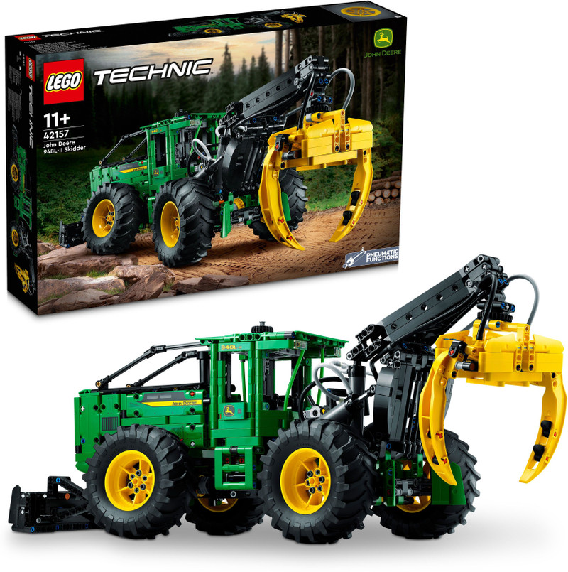 LEGO Technic John Deere 948L-II Skidder 42157 Building Toy Set (1,492 Pieces) (Multicolor)