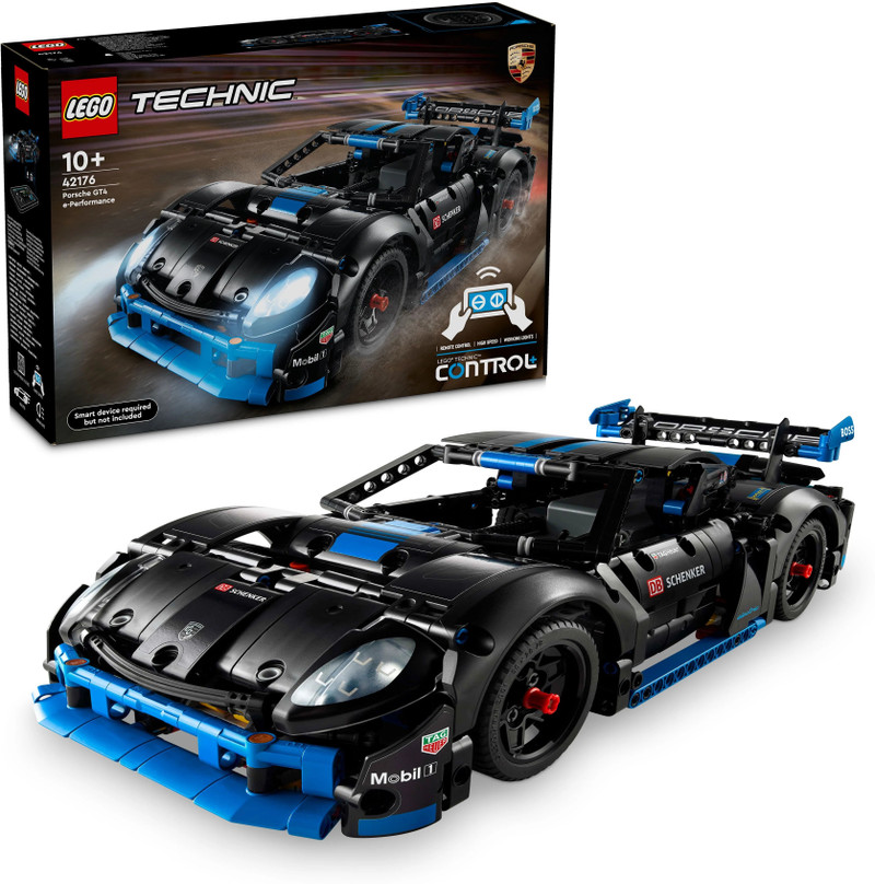 lego technic porsche gt4 e performance race car toy 42176 building blocks 10