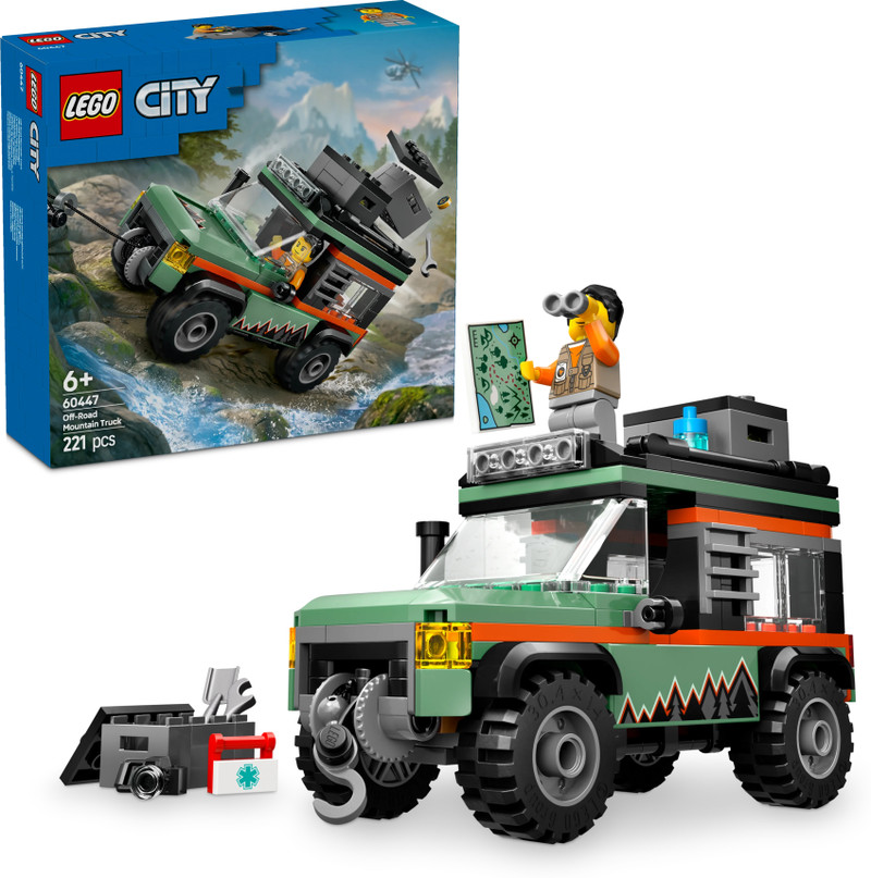 LEGO City Off-Road 4x4 Mountain Truck Adventure Toy 60447 (221 Blocks) Multicolor