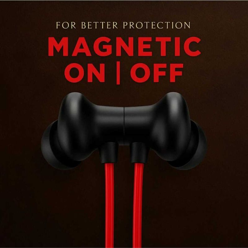 GOLYA Bulles C1 - MAGNETIC POWER OFF/ON 47Hr Playtime Headphone Neckband Bluetooth Bluetooth Headset (Red, In the Ear) - Image 5