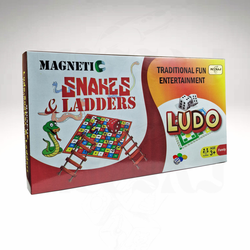 Meesaj Magnetic Ludo & Snakes Ladders Set – Classic 2-in-1 Family Board Game for Kids Party & Fun Board Game