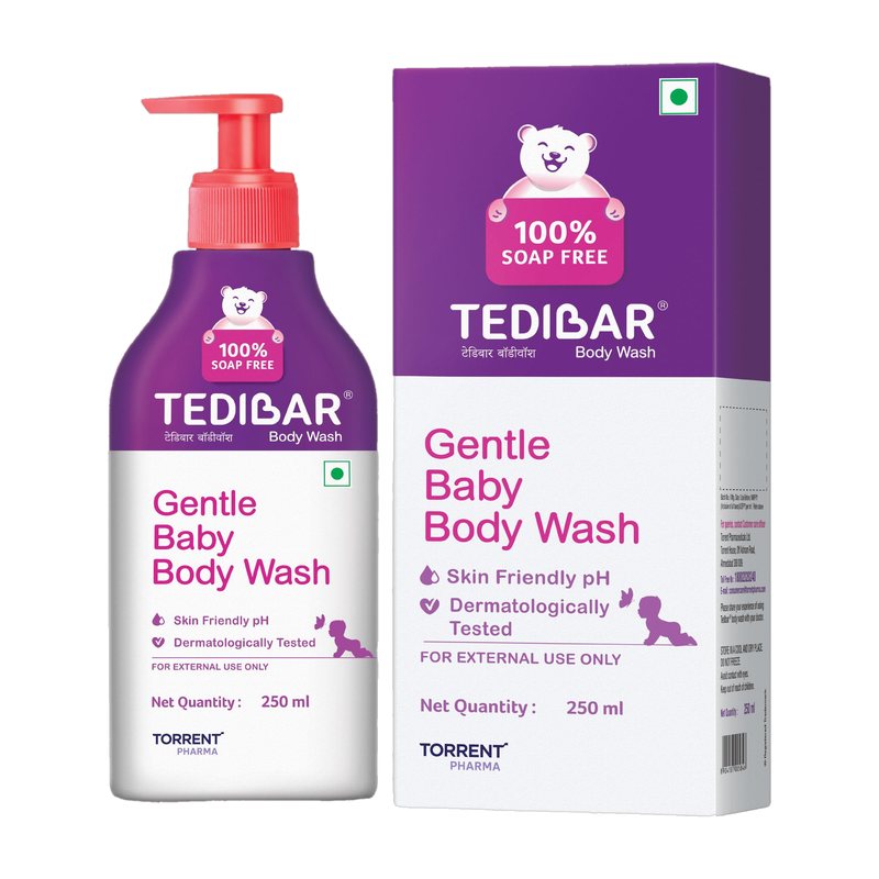 Tedi Gentle Soothing Moisturising Baby Body Wash | 100% Soap Free | Skin Friendly Ph