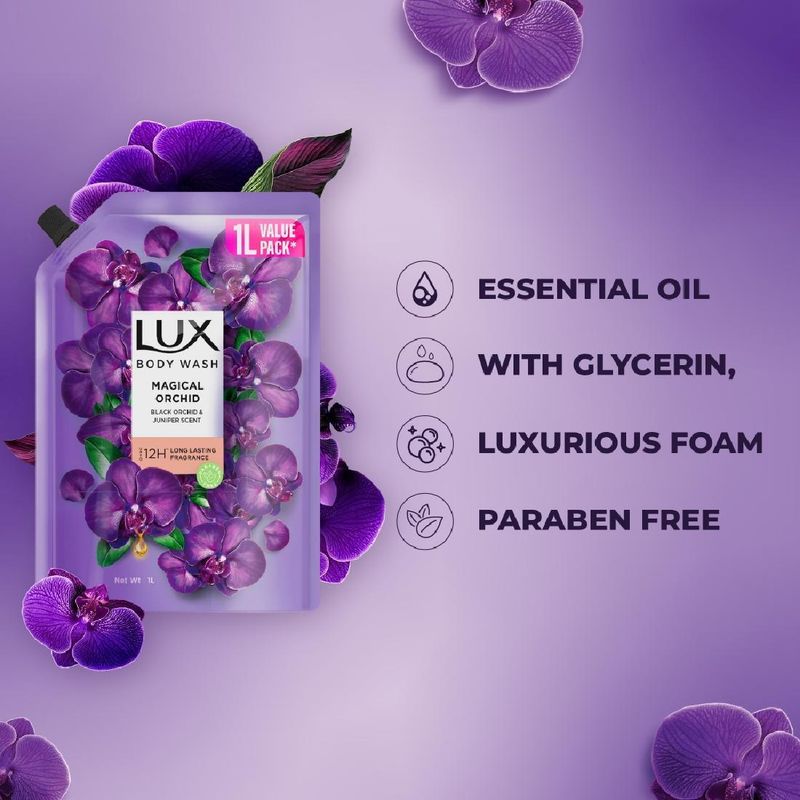 LUX Black Orchid & Juniper Oil Bodywash, 1 L - Image 4