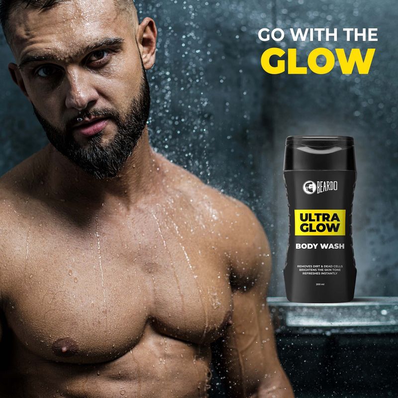 BEARDO Ultra Glow Body Wash for Men, 200ml - Image 3