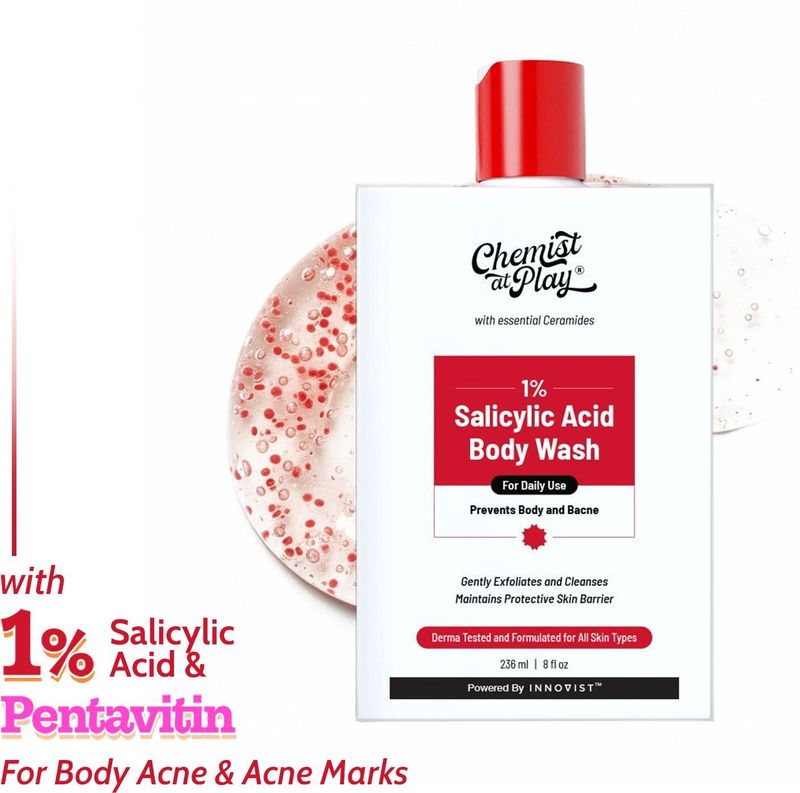 Chemist at Play 1% Salicylic Acid Acne Body Wash 236ml - Image 2