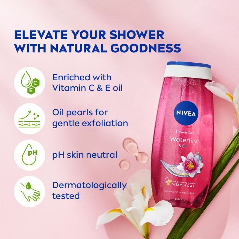 NIVEA Water Lily Lemon Frangipani Body Wash - Image 6