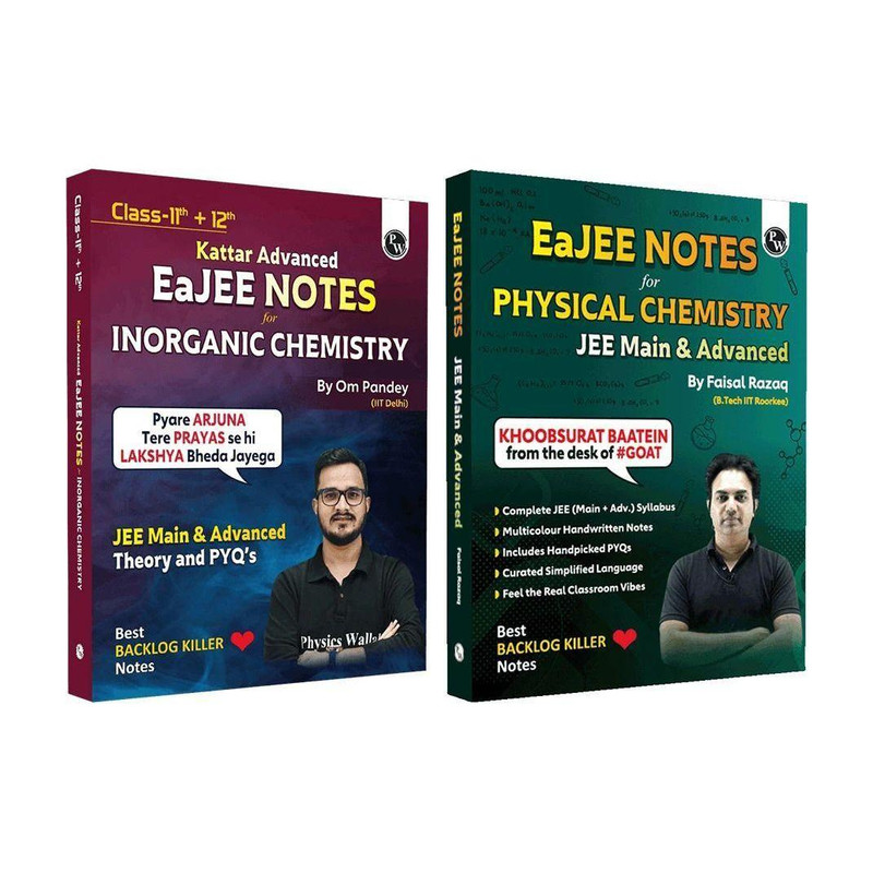 PW EaJEE Handwritten Notes For Inorganic Chemistry By Om Pandey & Physical Chemistry By Faisal Razaq Combo Paperback, Om Pandey, Faisal Razaq
