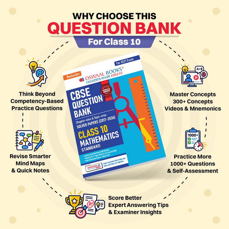 Oswaal Books CBSE Class 10 Mathematics (Standard) Question Bank - Image 4