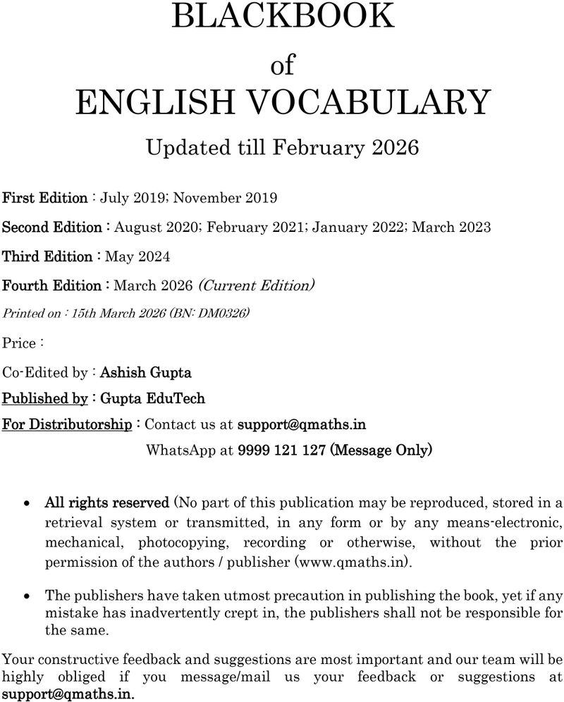 Gupta EduTech Blackbook of English Vocabulary 2026 - Image 4