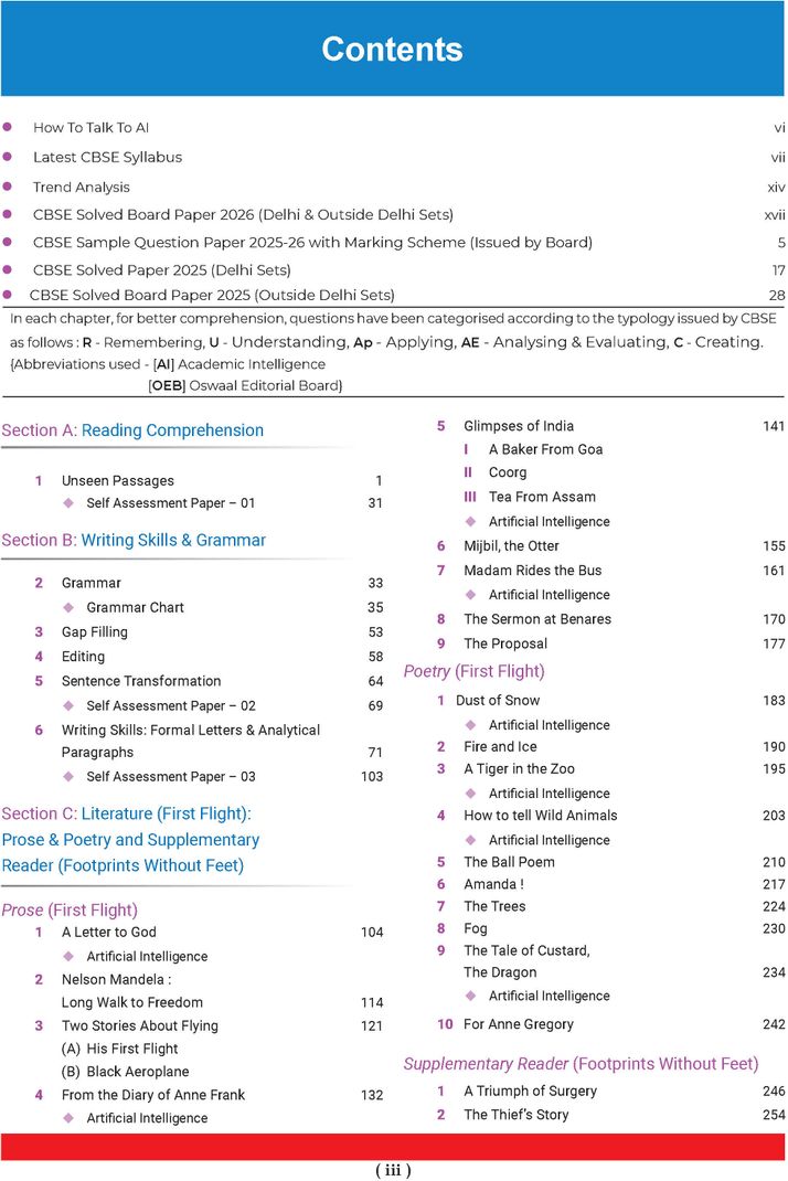 Oswaal Books CBSE Question Bank English - Image 3