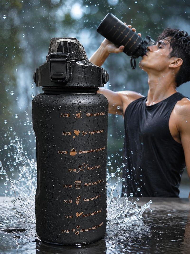 Akkisha Store Hydra Motivational 2L Bottle with Straw - Image 4