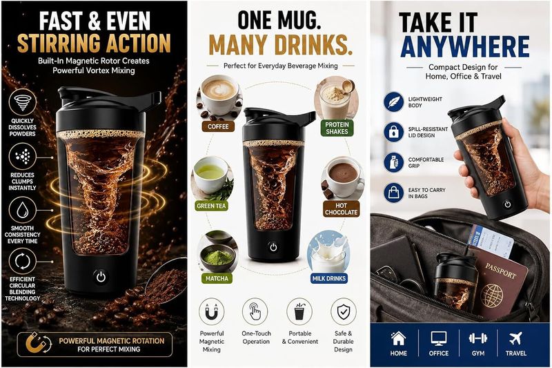 knh mart Electric Protein Shaker 450 ml - Image 3