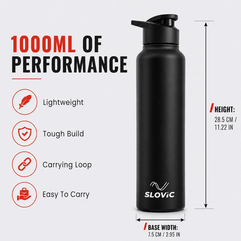 SLOVIC 1000 ml Stainless Steel Bottle - Image 6