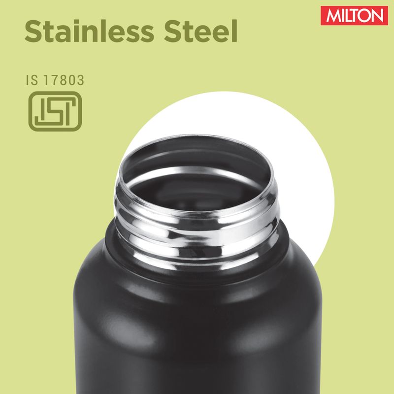 MILTON Torino 1000 980ml Stainless Steel Bottle Black - Image 4