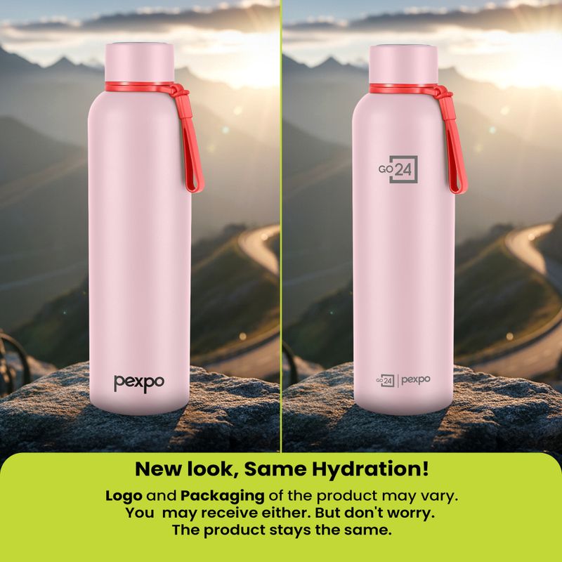 Go24 Hot and Cold Water Bottle ISI Certified Thermosteel flask, Leakproof Bravo 1000 ml Stainless Steel Flask (Pack of 1, Pink) - Image 4