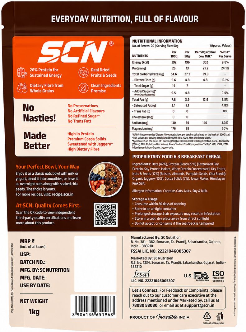 SSN SCN High Protein Breakfast Combo 400g - Image 5