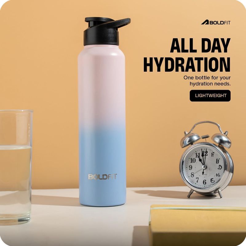 BOLDFIT 1000 ml Steel Sipper Water Bottle - Image 6