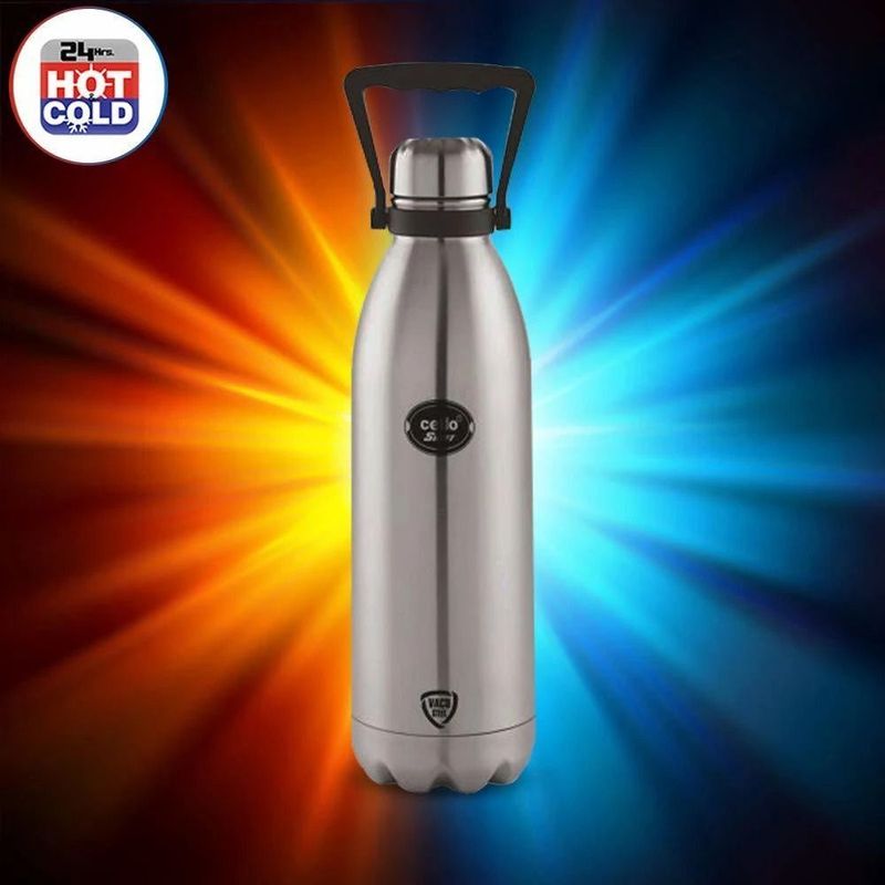Cello 24 hr Hot & Cold 2000 ml Steel Flask - Image 5