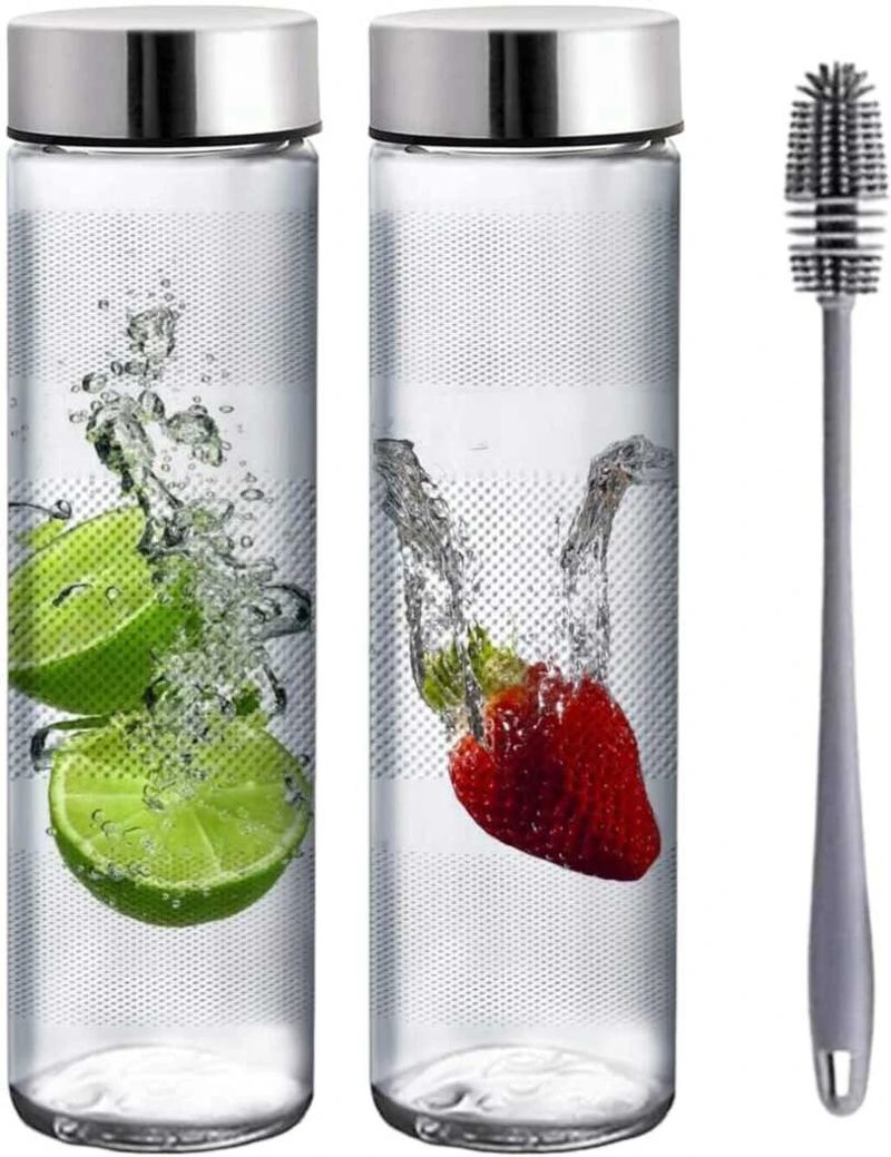 SATANI Glass Airtight Water Bottle Black - Image 2