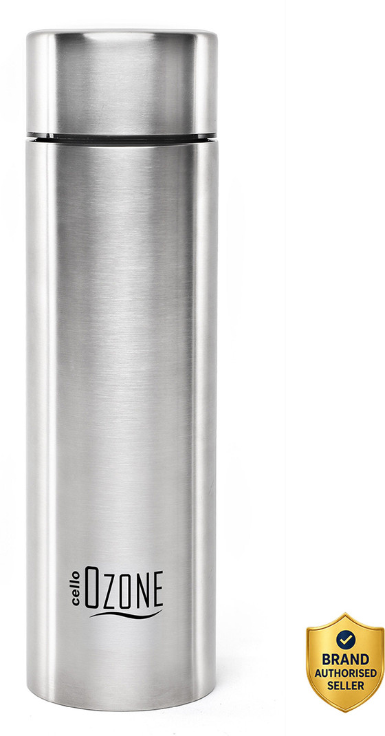 Cellocello H2O Ozone Set of 1 Single Wall Fridge Safe 1000 ml Stainless Steel Bottle (Pack of 1, Silver)