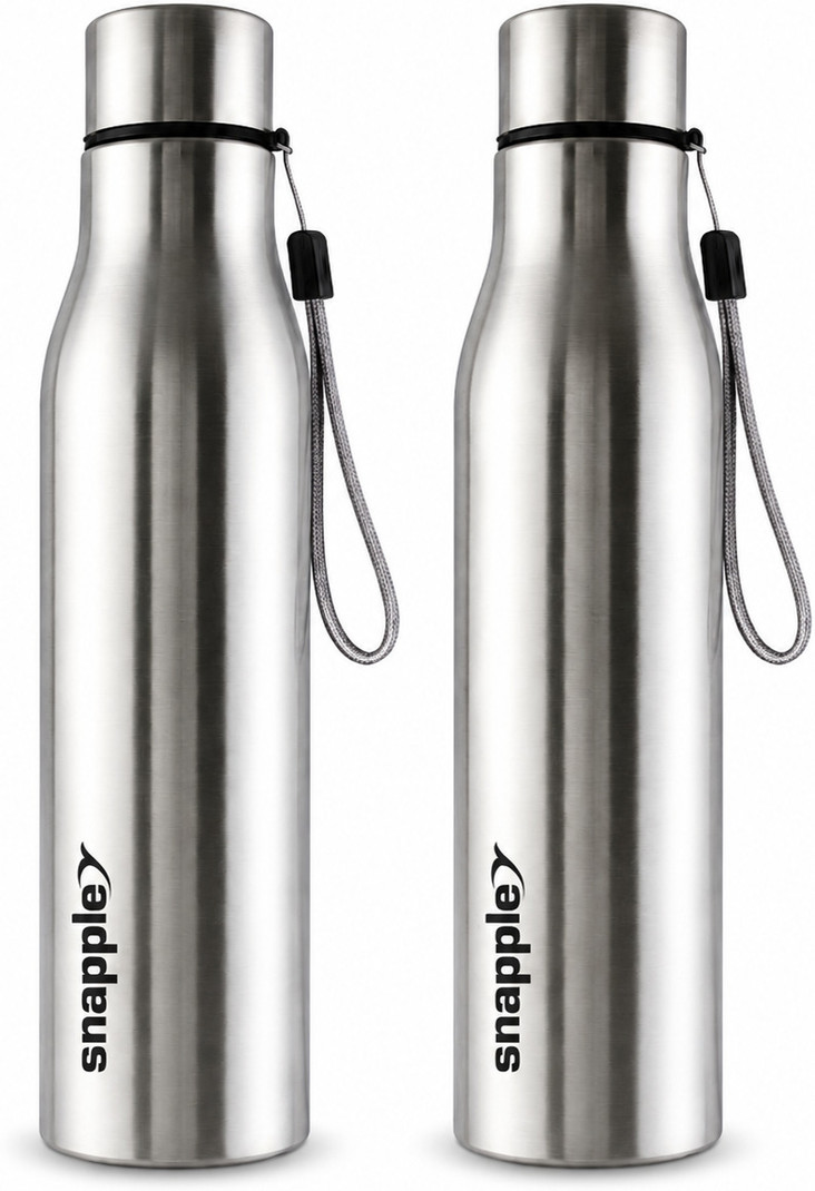 Snapple Active+ 1000 ml Stainless Steel Bottle Pack of 2, Steel/Chrome