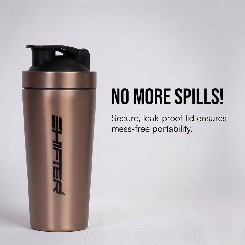 SHIFTER Stainless Steel Shaker Bottle 700ml Copper - Image 5