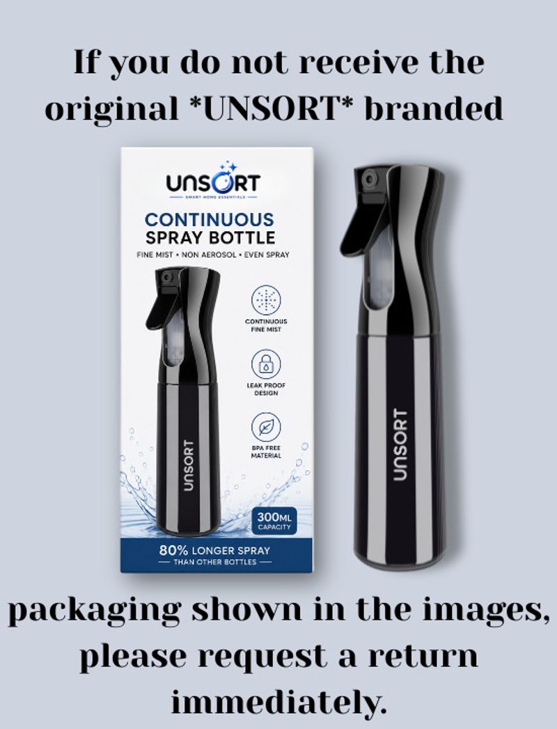 UNSORT Refillable Mist Spray Bottle 300ml (Pack of 1, Black) - Image 4