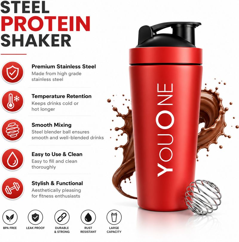 Youone Steel Shaker 750 ml - Image 5