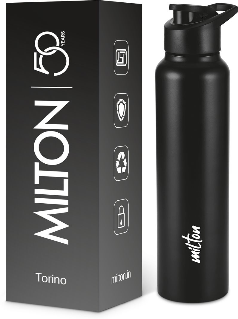MILTON Torino 1000 980ml Stainless Steel Bottle Black - Image 2