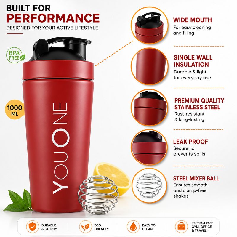 Youone Steel Shaker 750 ml - Image 3