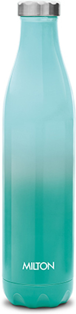 MILTON Prudent 1100 Thermosteel Water Bottle, ISI Certified, 24 Hr Hot and Cold 1 L Steel Flask Pack of 1, Light Blue