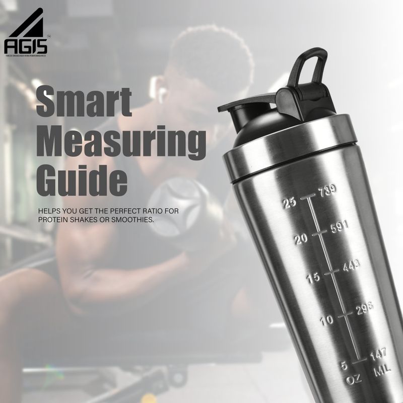 AGIS Steel Shaker 700 ml Silver - Image 5