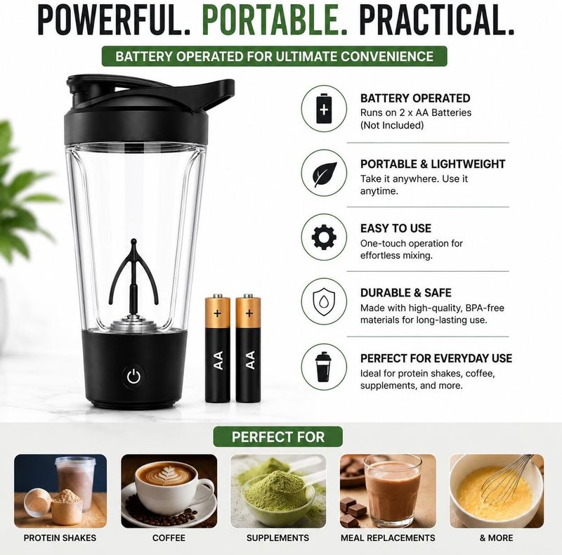 knh mart Electric Protein Shaker 450 ml - Image 6