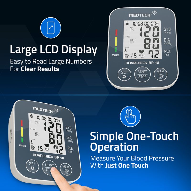 Medtech BP18 Portable Automatic Digital Blood Pressure Monitor Machine works with Type-C BP18 Bp Monitor (White) - Image 5