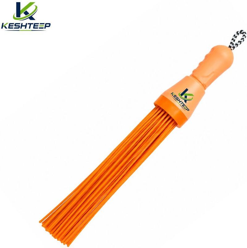 Keshteep Plastic Wet and Dry Broom for Bed Dusting (Orange) - Image 4