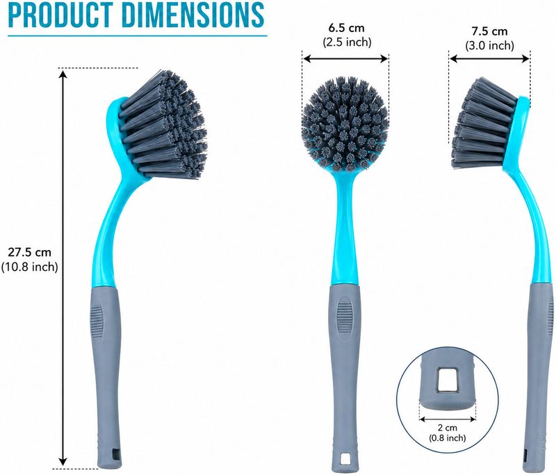 Krishna Creations Kitchen, Bathroom & Laundry Cleaning Brush Set - Image 4
