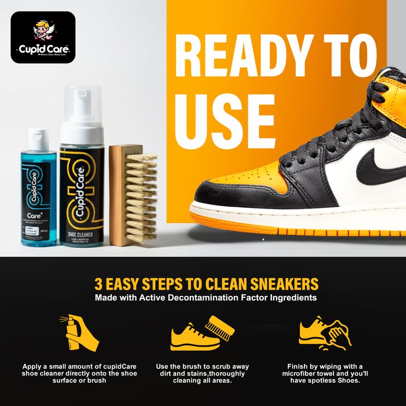 Cupid Care Complete Shoe Cleaning Kit 150ml Multicolor - Image 5