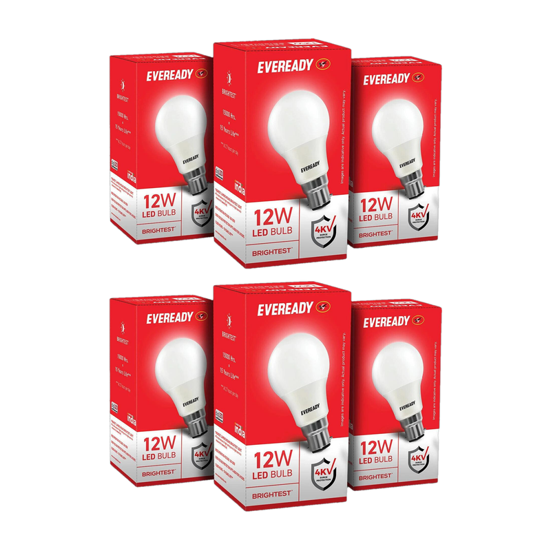 EVEREADY 12 W Basic Standard B22 LED Bulb (White, Pack of 6) - Image 2