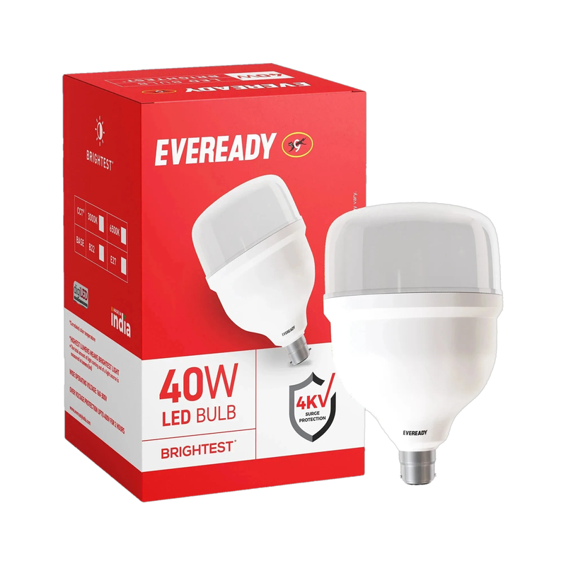 EVEREADY 40 W Flickering, Eye Safety Compliance Standard B22 LED Bulb (White)