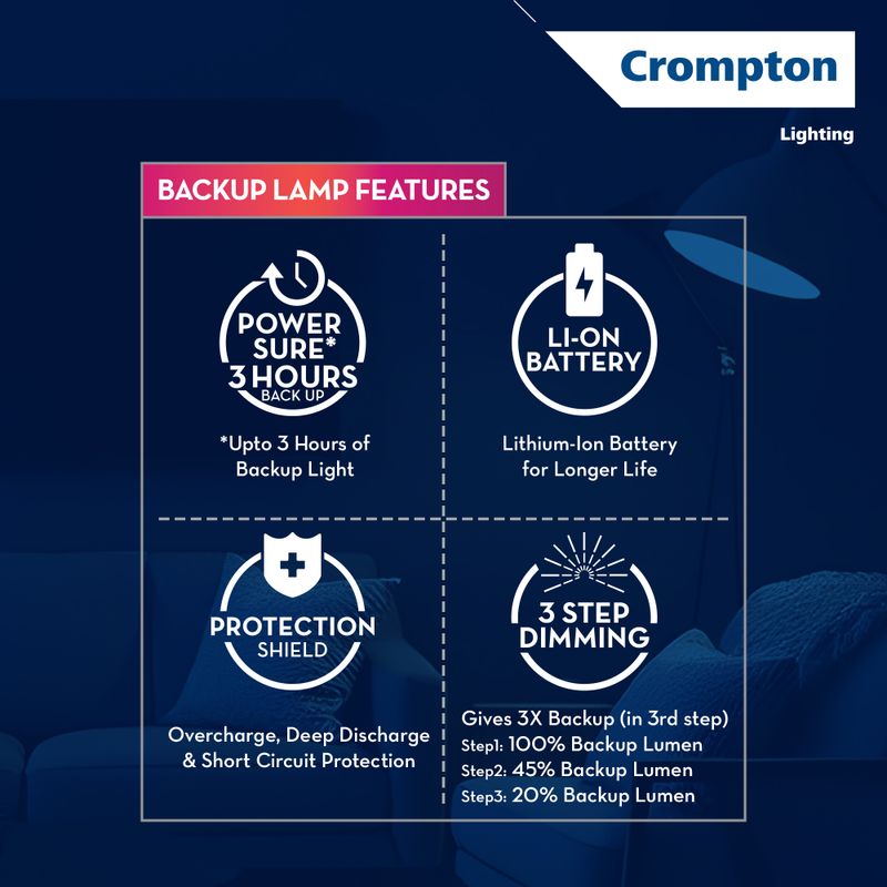Crompton Platina 3-Hour Emergency Bulb - Image 3