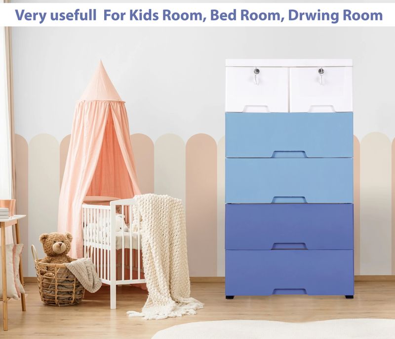 Smarttex Plastic Free Standing Chest of Drawers - Image 4