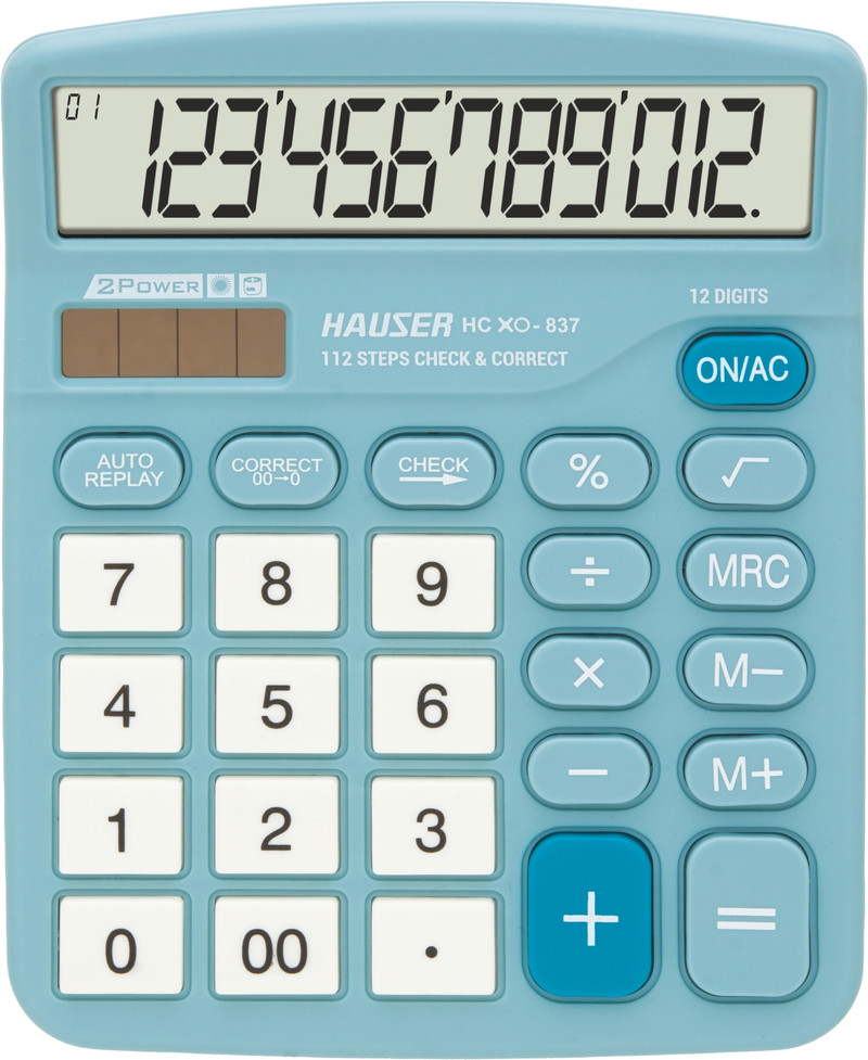 hauser electronic calculator hc xo 837 basic