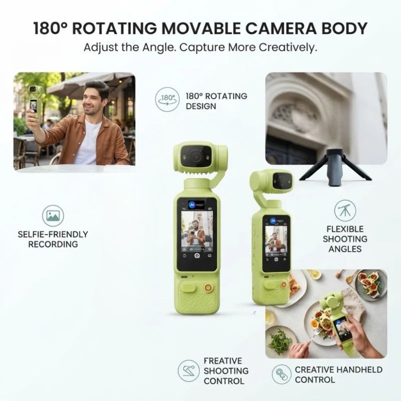 Maizic Smarthome মাà¦à¦à¦¿à¦ সà§à¦®à¦¾à¦°à§à¦à¦¹à§à¦® Q10 Vlogging Camera with 64MP High-Resolution Photos, 4K Video Recording Support à¦à§à¦¯à¦¾à¦®à¦à¦°à§à¦¡à¦¾à¦° (সবà§à¦) - Image 4
