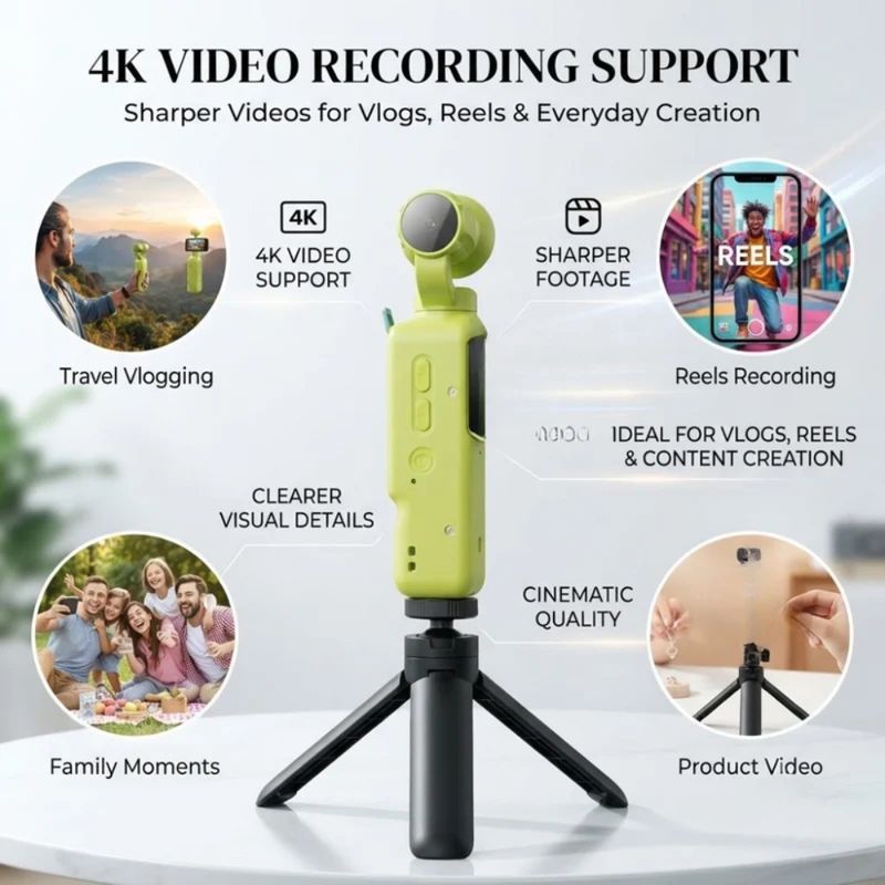Maizic Smarthome মাà¦à¦à¦¿à¦ সà§à¦®à¦¾à¦°à§à¦à¦¹à§à¦® Q10 Vlogging Camera with 64MP High-Resolution Photos, 4K Video Recording Support à¦à§à¦¯à¦¾à¦®à¦à¦°à§à¦¡à¦¾à¦° (সবà§à¦) - Image 3
