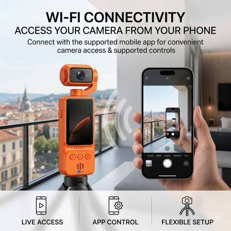 Maizic Smarthome মাà¦à¦à¦¿à¦ সà§à¦®à¦¾à¦°à§à¦à¦¹à§à¦® Q6 1080P FHD WiFi Vlogging Camera | App Control, Rotatable Lens, Night Vision, 2.0 à¦à§à¦¯à¦¾à¦®à¦à¦°à§à¦¡à¦¾à¦° (à¦à¦®à¦²à¦¾) - Image 4