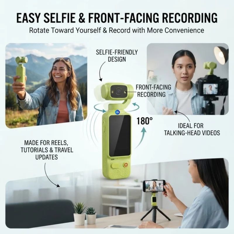 Maizic Smarthome মাà¦à¦à¦¿à¦ সà§à¦®à¦¾à¦°à§à¦à¦¹à§à¦® Q10 Vlogging Camera with 64MP High-Resolution Photos, 4K Video Recording Support à¦à§à¦¯à¦¾à¦®à¦à¦°à§à¦¡à¦¾à¦° (সবà§à¦) - Image 6