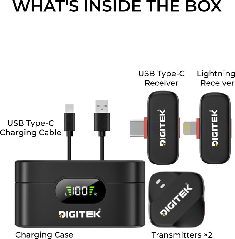 DIGITEK DWM 125 2-in-1 Wireless Microphone, Dual Transmitter - Image 6