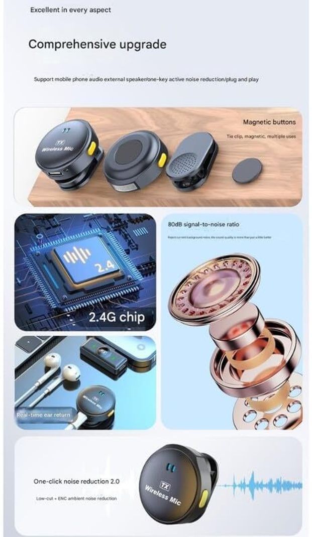 FITRIC Wireless Lavalier Lapel Dual Mic - Image 4